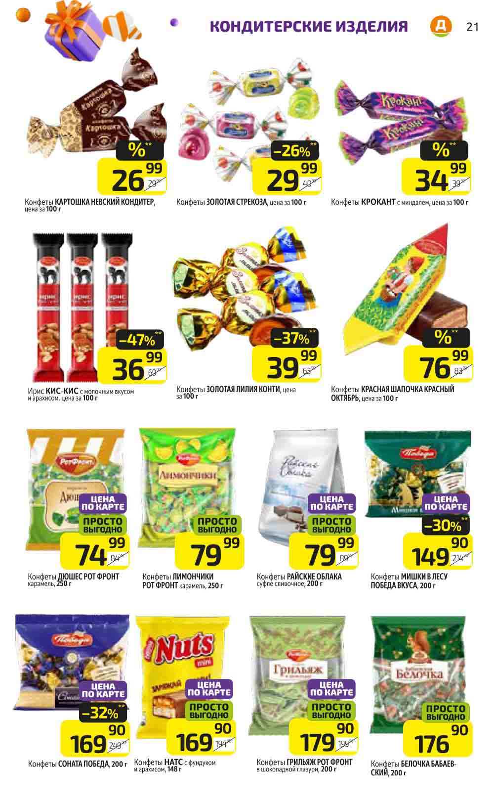 кондитерские изделия